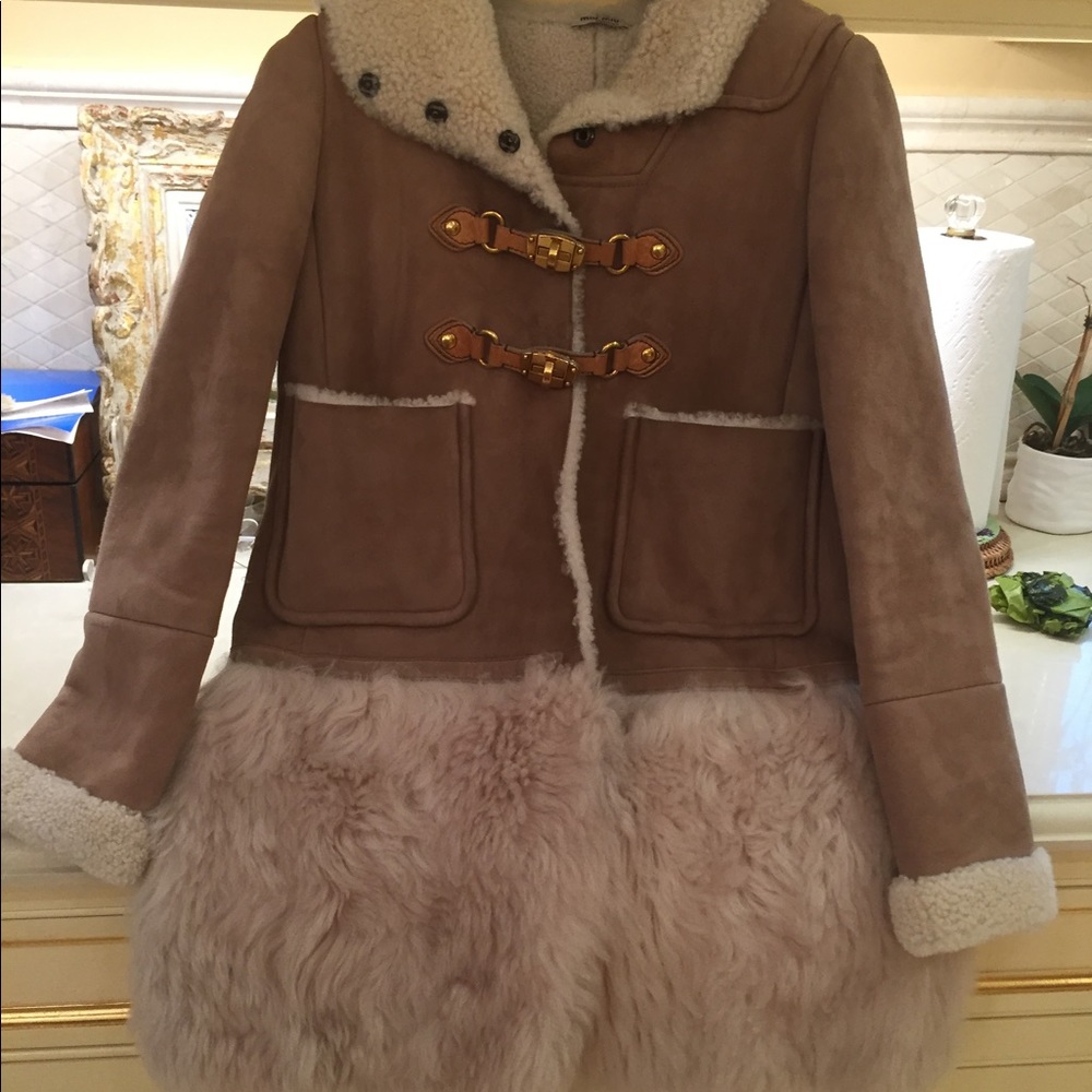 100% Authentic Miu Miu Sherling Coat - image 1